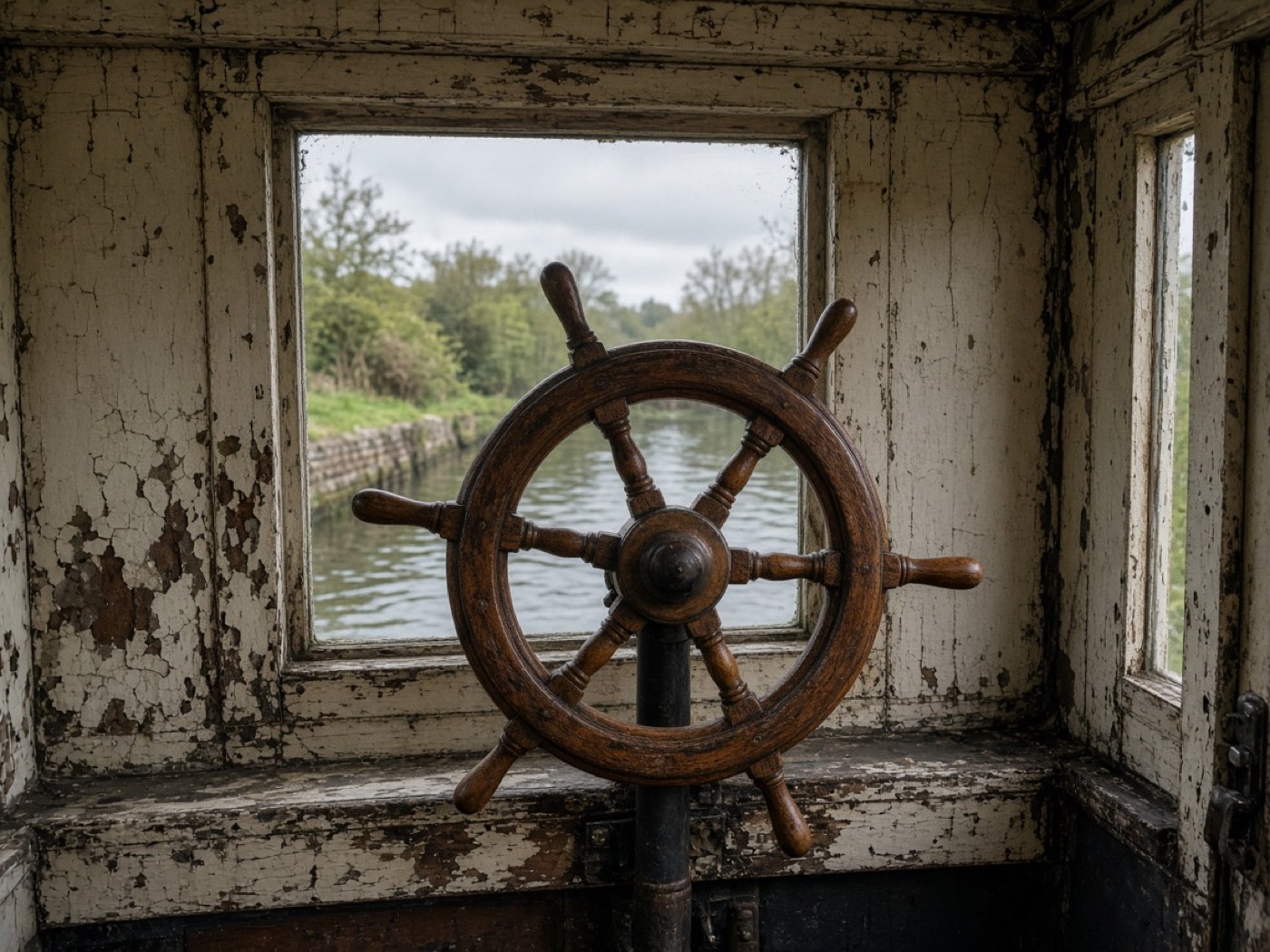 La roue dans la timonerie